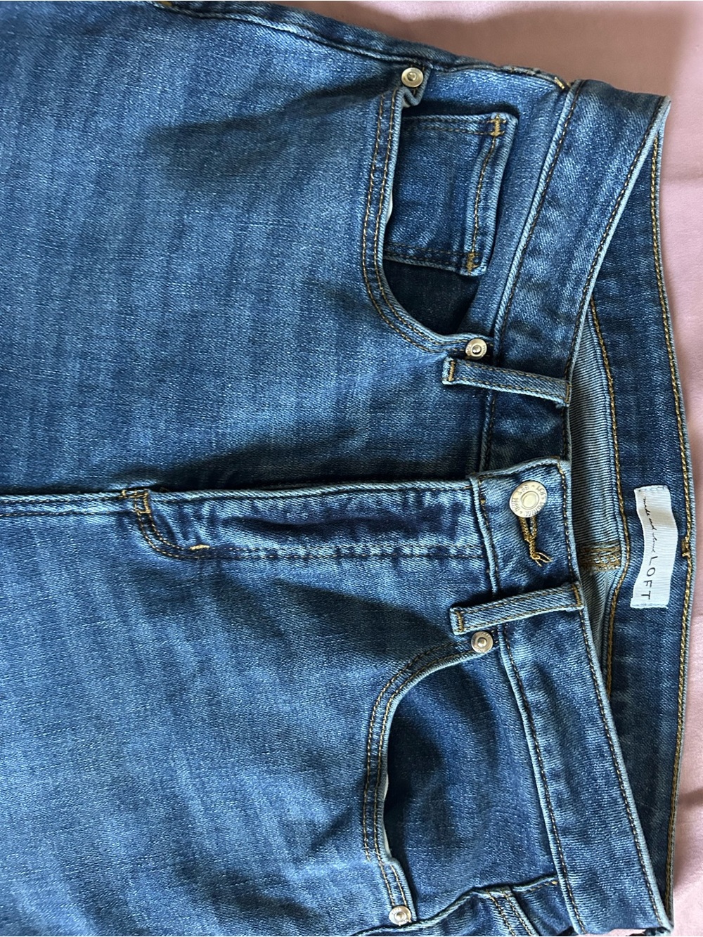 LOFT Curvy Kick Crop size 8, Medium Blue wash - Picture 6 of 7
